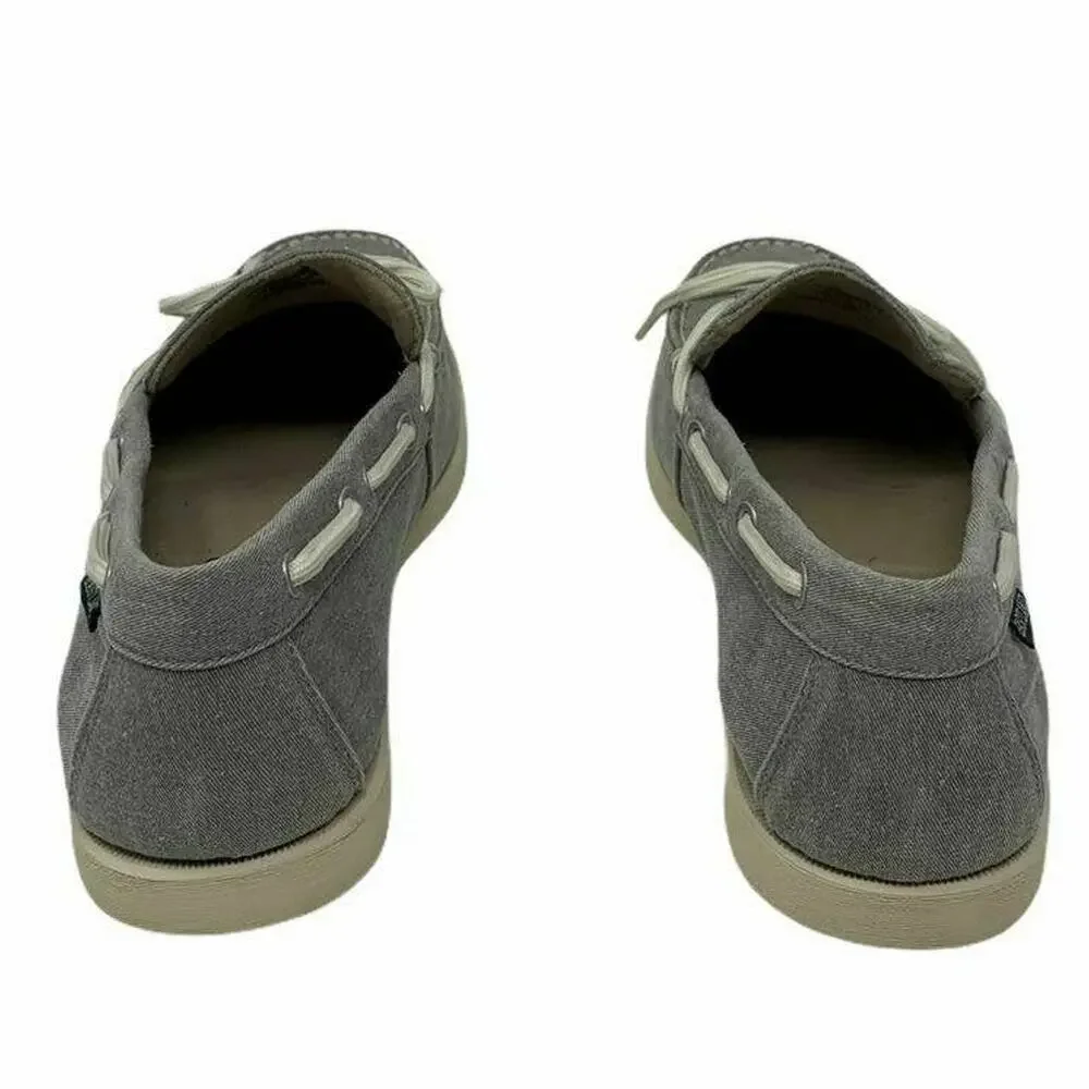 Eastland Yarmouth Gray Canvas Men's Boat Shoes 10.5 D